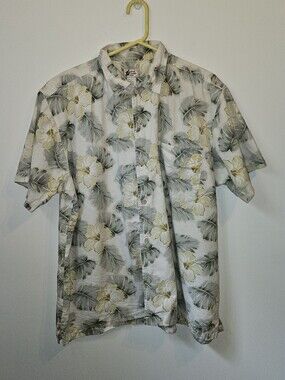 Cherokee Waikiki Wear Men's Hawaiian Short Sleeve 100% Cotton Shirt XL